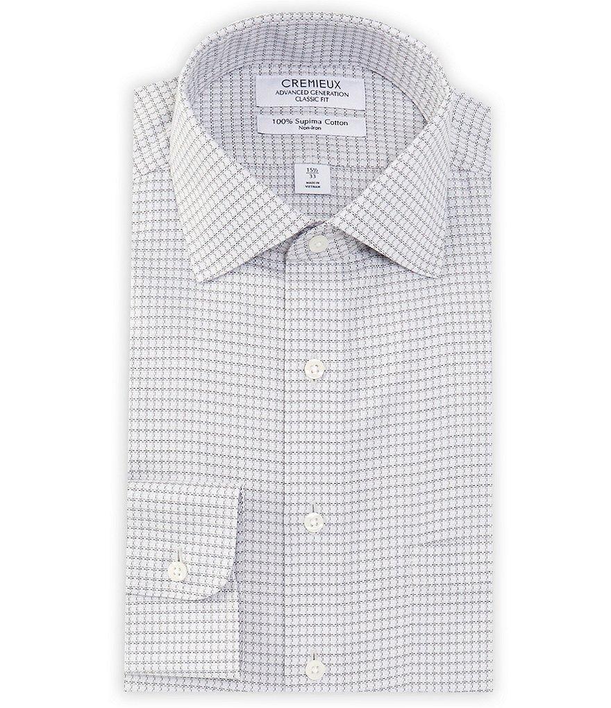 Cremieux Classic Fit Non-Iron Spread Collar Grid Pattern Dress Shirt Product Image