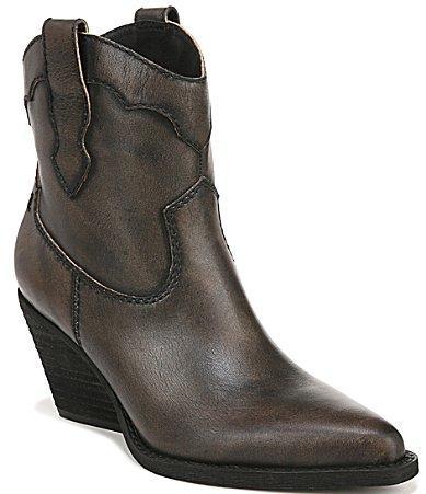 Zodiac Roslyn Leather Western Ankle Booties Product Image