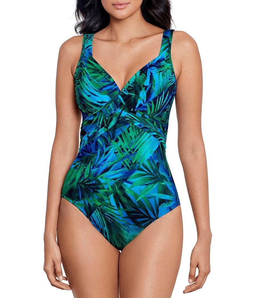 Miraclesuit Palm Reeder Revele Surplice V-Neck One Piece Swimsuit Product Image