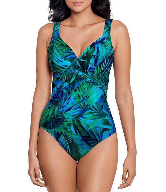 Miraclesuit Palm Reeder Revele Surplice V-Neck One Piece Swimsuit Product Image