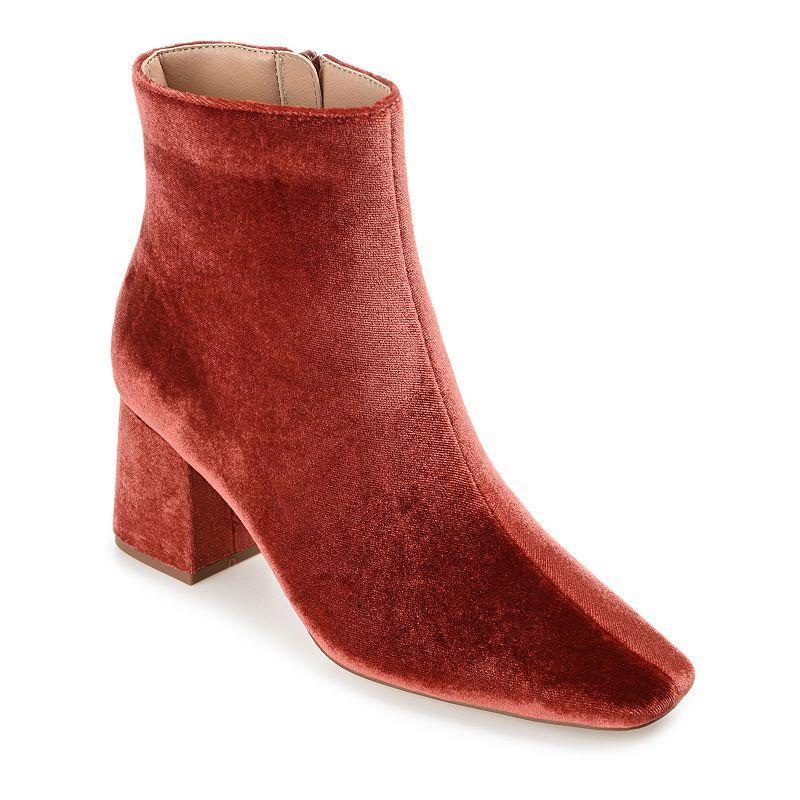 Journee Collection Womens Hazara Velvet Bootie Womens Shoes Product Image