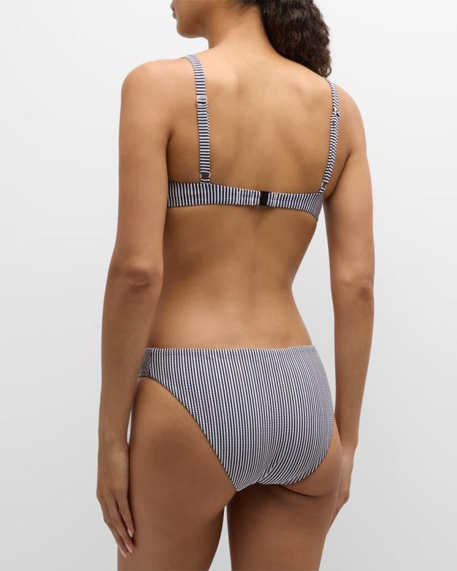 Marilyn Striped Seersucker Bikini Top Product Image