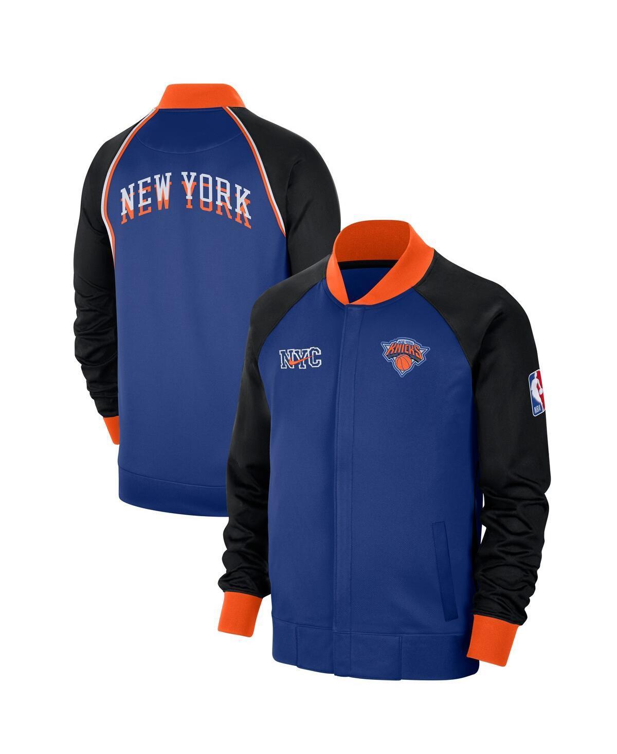 Mens Nike Blue New York Knicks 2023/24 City Edition Authentic Showtime Performance Raglan Full-Zip Jacket Product Image