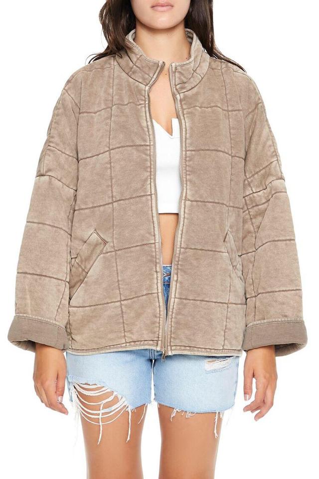 Quilted Zip-Up Jacket | Forever 21 Product Image