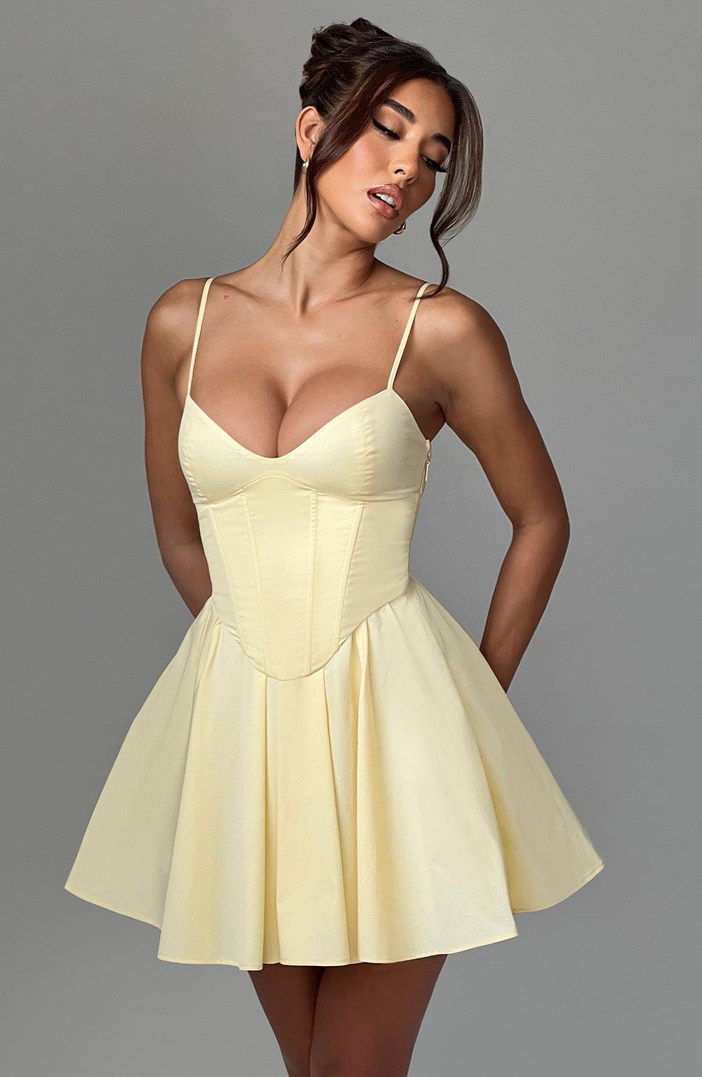 Analeigh Mini Dress - Lemon Product Image