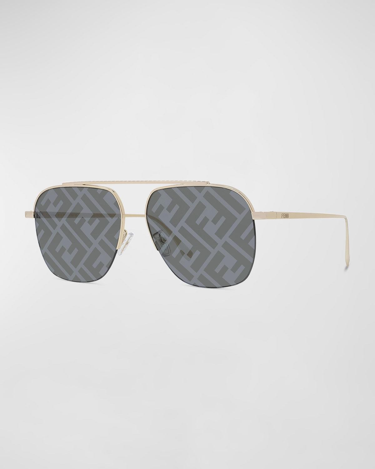 Mens 57MM Logo Pilot Sunglasses Product Image