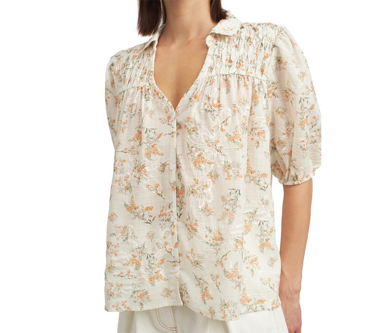 En Saison Womens Haley Smocked Blouse Product Image