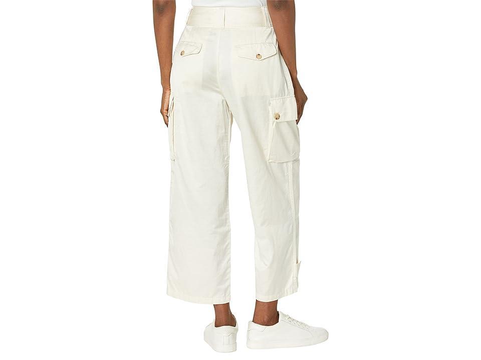 LAUREN Ralph Lauren Shantung Wide-Leg Cargo Pants (Mascarpone Cream) Women's Casual Pants Product Image