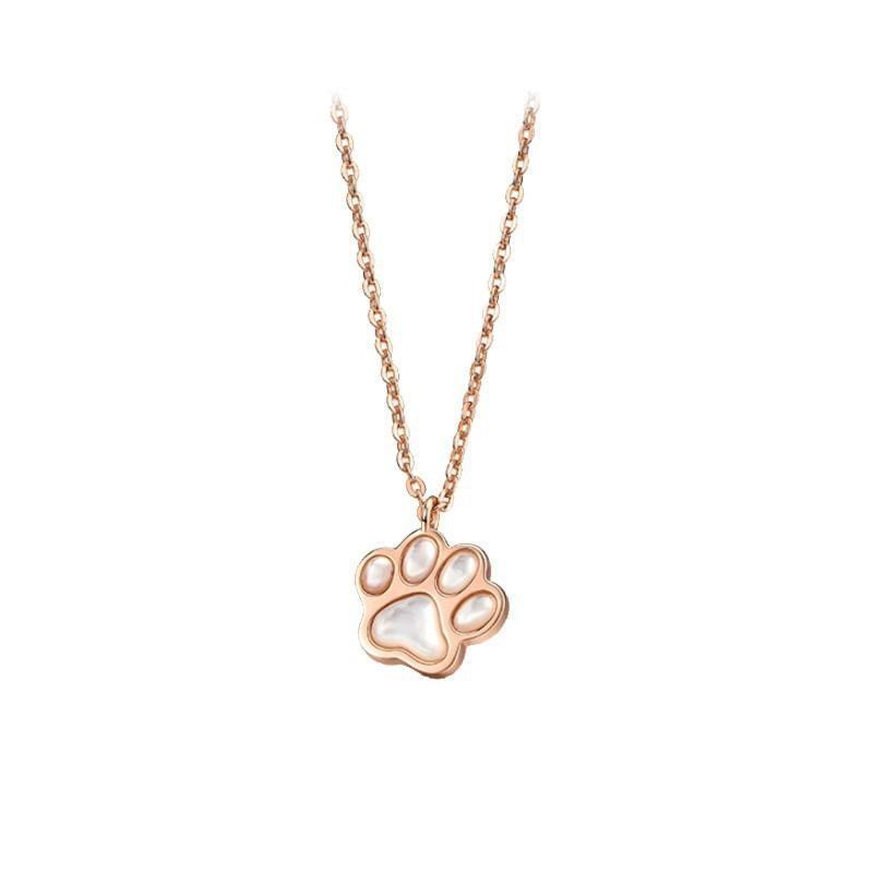 Paw Pendant Sterling Silver Necklace Product Image