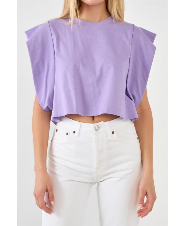 endless rose Womens Drop Shoulder Cropped Top Product Image