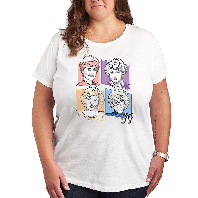 Womens Golden Girls Grid Graphic Tee White Product Image