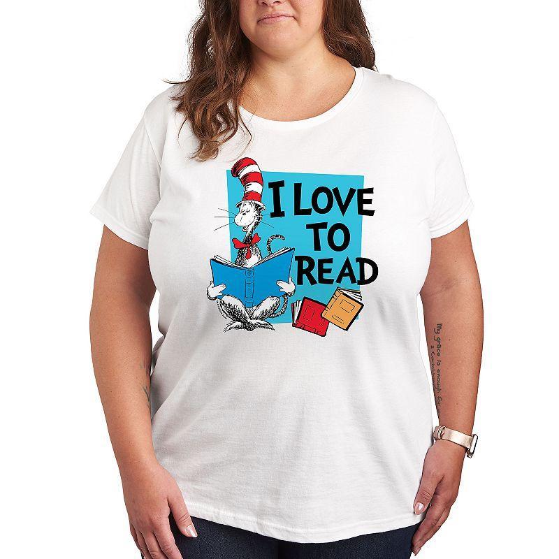 Plus Dr. Seuss I Love To Read Graphic Tee, Womens Product Image