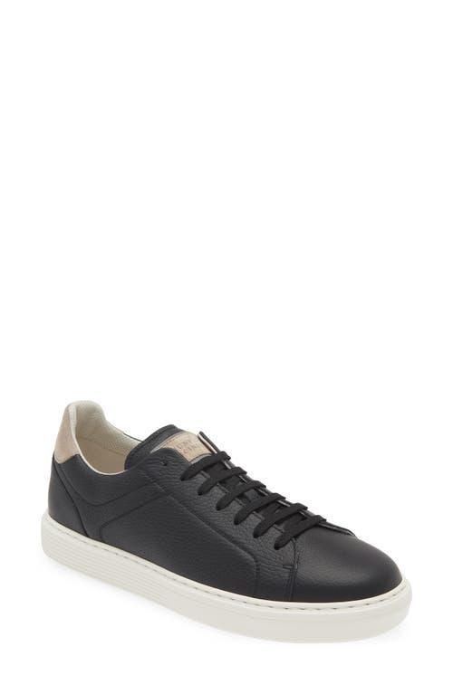 Mens Grained Calfskin Low-Top Sneakers Product Image