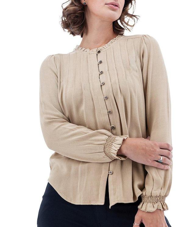 Aventura Woven Isabel Smocked Long Sleeve Top Product Image