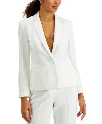 Kasper Petite Crepe One-Button Blazer Product Image