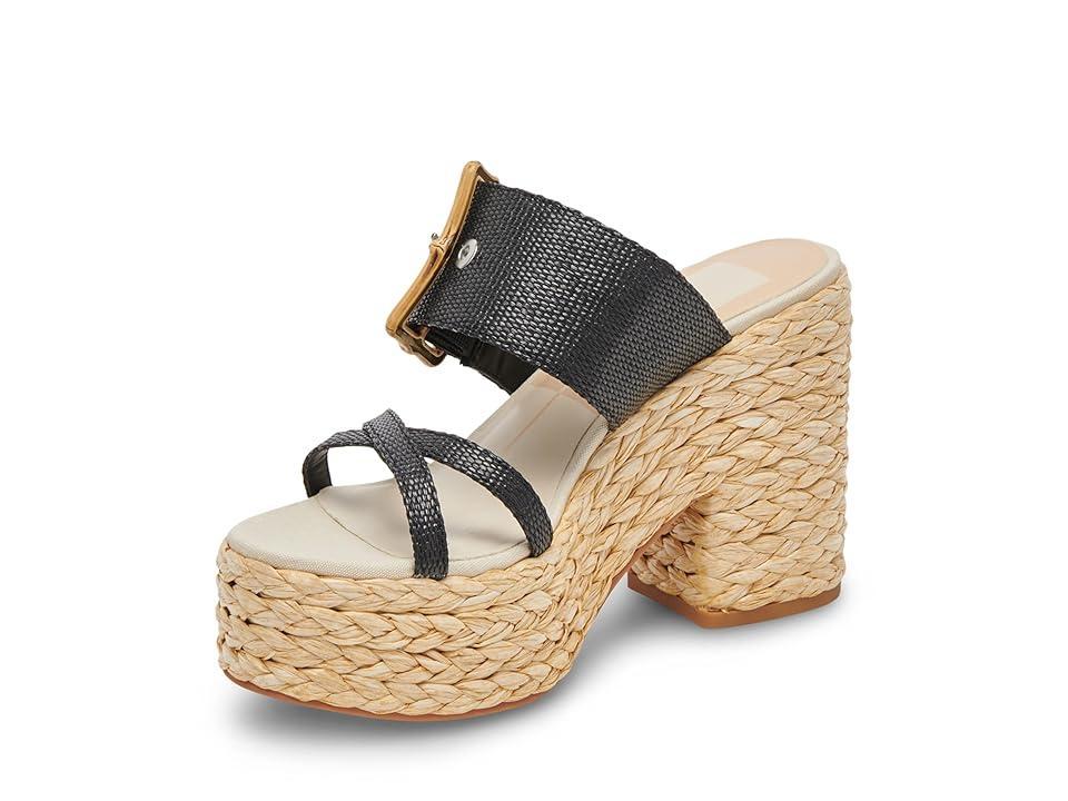 Dolce Vita Edwina Raffia Platform Sandals Product Image
