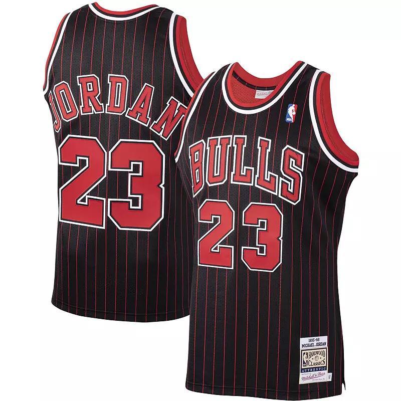 Mens Mitchell & Ness Michael Jordan Chicago Bulls Hardwood Classics 1995-96 Authentic Jersey Product Image