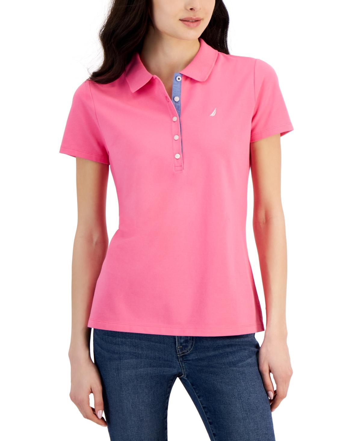 Women's Short-Sleeve Polo-Collar Shirt  Product Image