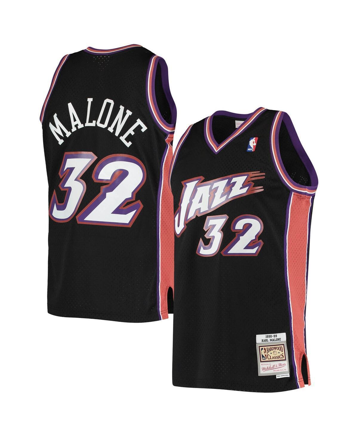 Mens Mitchell & Ness Karl Malone Black Utah Jazz 1998-99 Hardwood Classics Swingman Jersey - Black Product Image