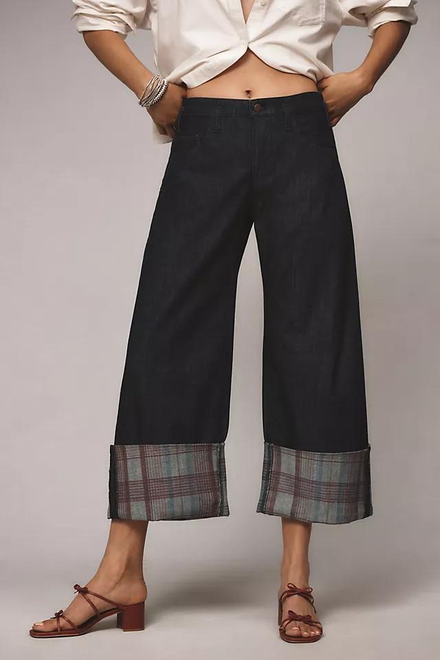 The Sport Cuff Mid-Rise Crop Wide-Leg Jeans by Pilcro Product Image