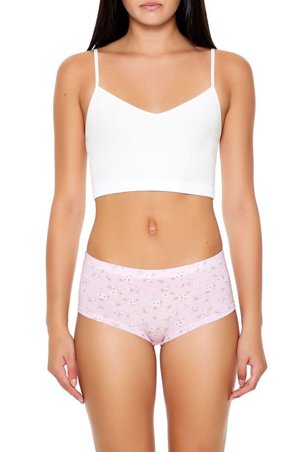 Floral Cotton-Blend Shortie Panties | Forever 21 Product Image