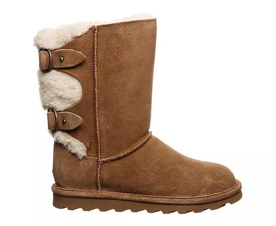 Womens Bearpaw Eloise Faux-Fur Boots Hickory Beige Product Image