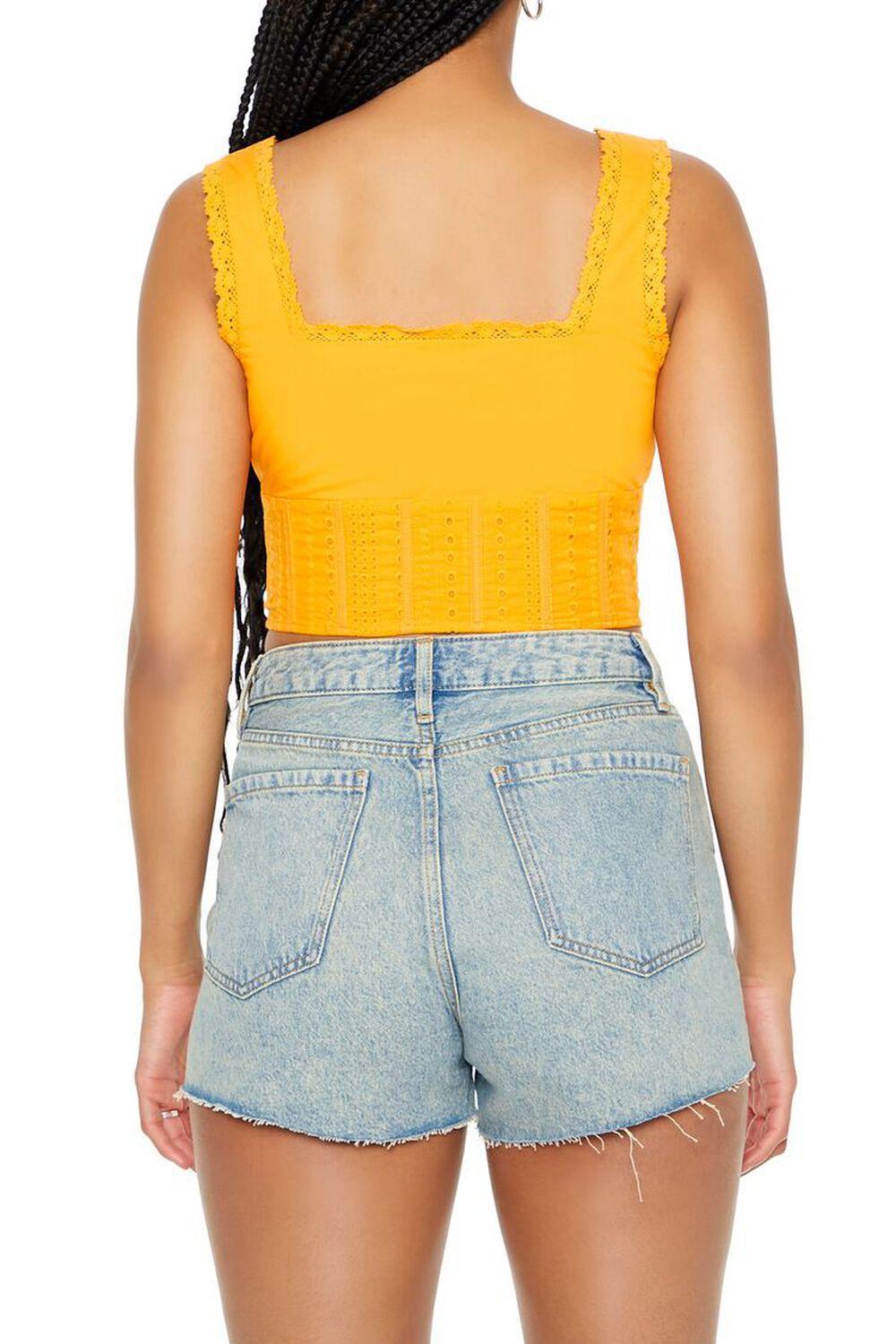 Lace-Trim Corset Crop Top | Forever 21 Product Image