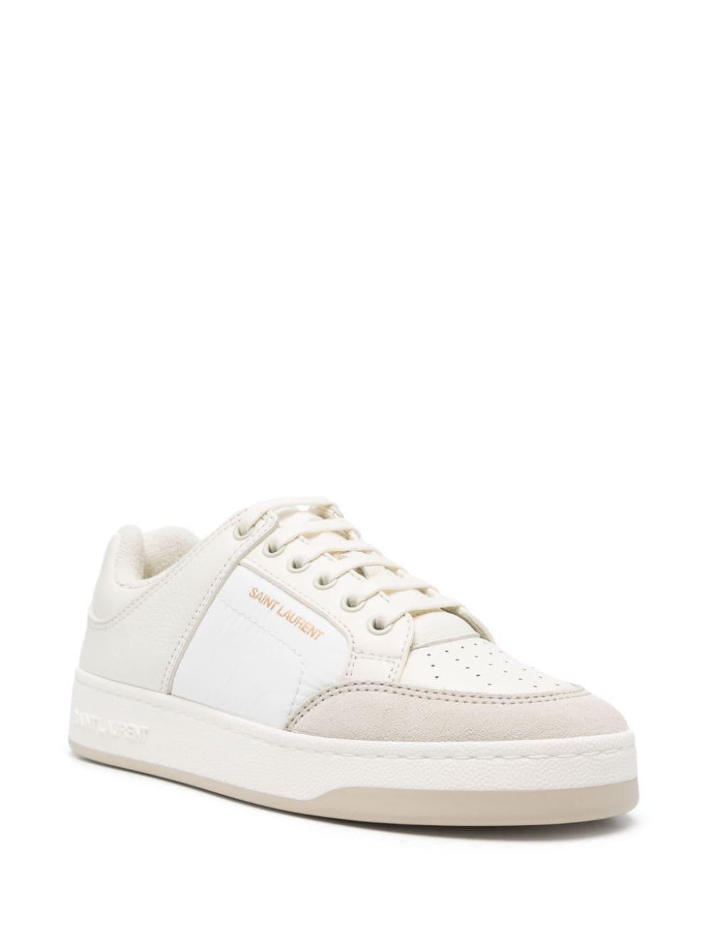 SAINT LAURENT Logo-print Sneakers In White Product Image