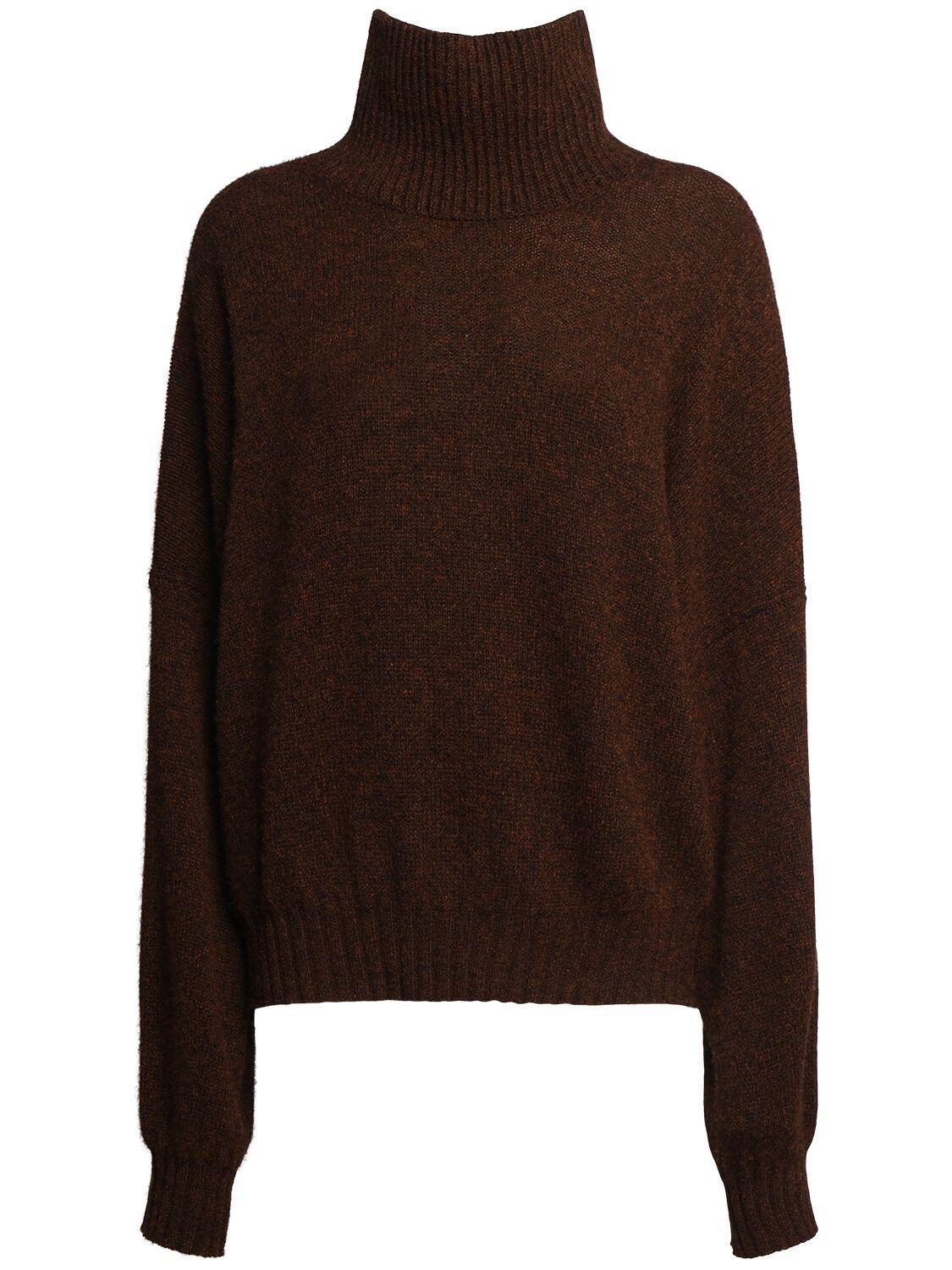 Morris Cashmere Blend Turtleneck Sweater In Brown Product Image