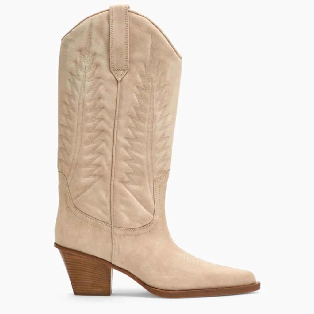 PARIS TEXAS Rosario Suede Cowboy Boots In Beige product image