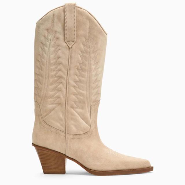 PARIS TEXAS Rosario Suede Cowboy Boots In Beige Product Image