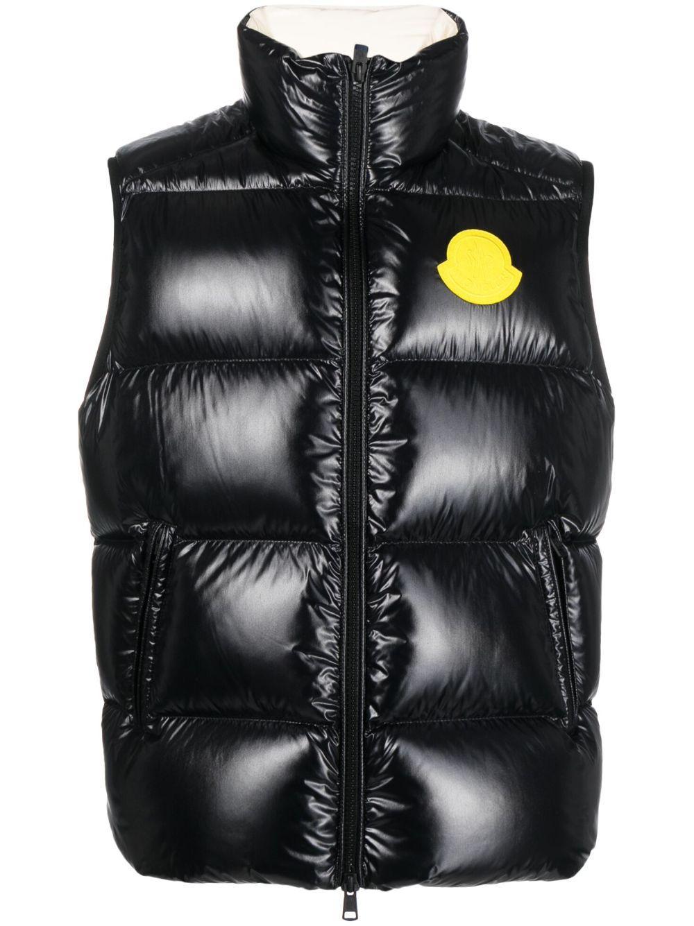 Logo-patch Padded Gilet In Black Product Image