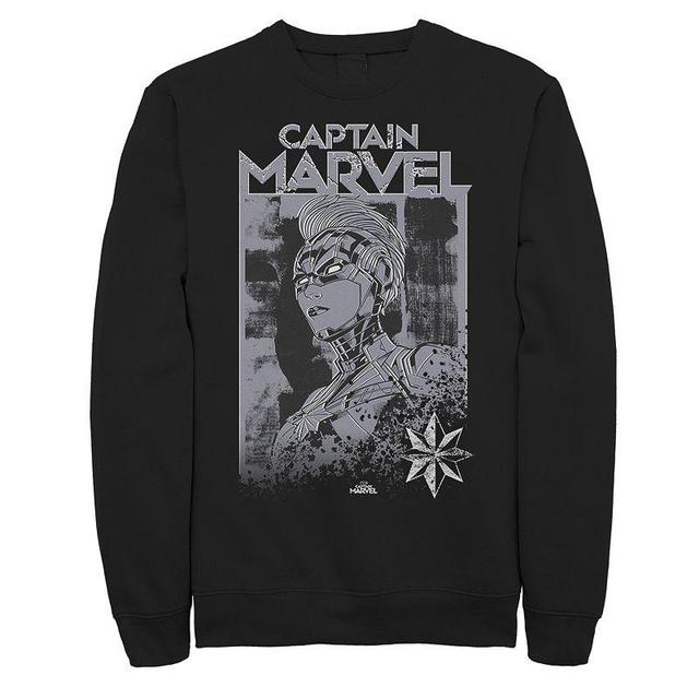 Mens Captain Marvel Stamp Sweatshirt Black Product Image