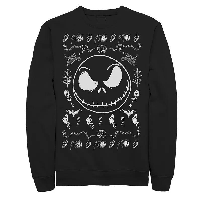 Disneys The Nightmare Before Christmas Jack Spooky Pattern Mens Sweatshirt Product Image