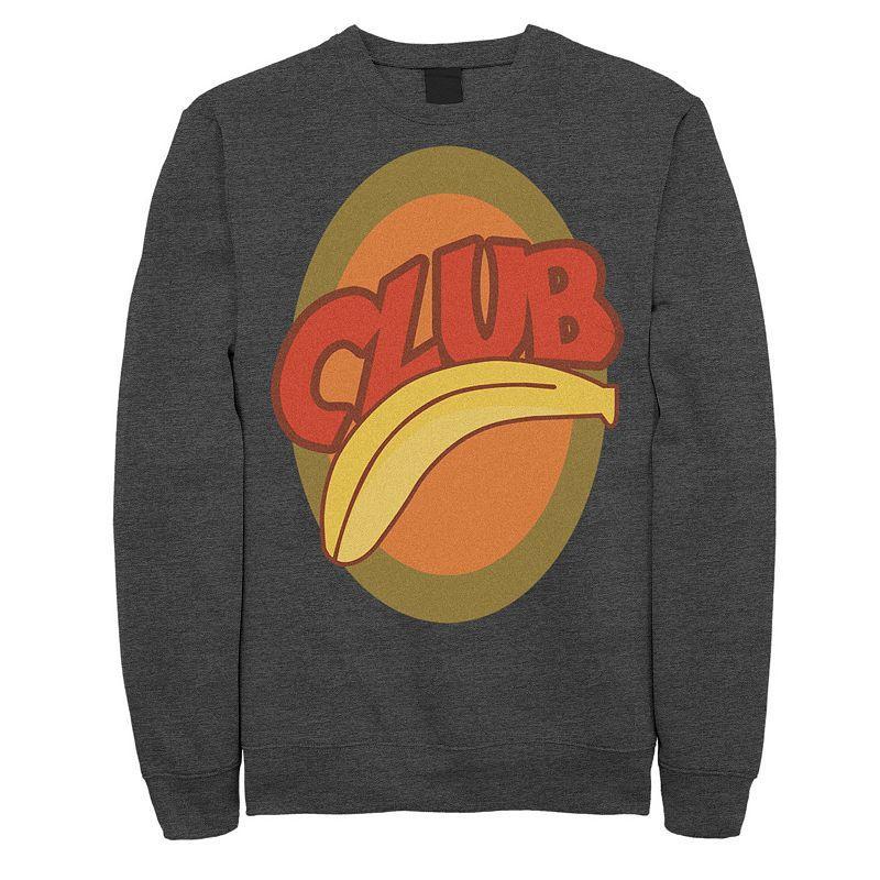 Mens Disneys Kim Possible Club Banana Badge Sweatshirt Grey Heather Product Image