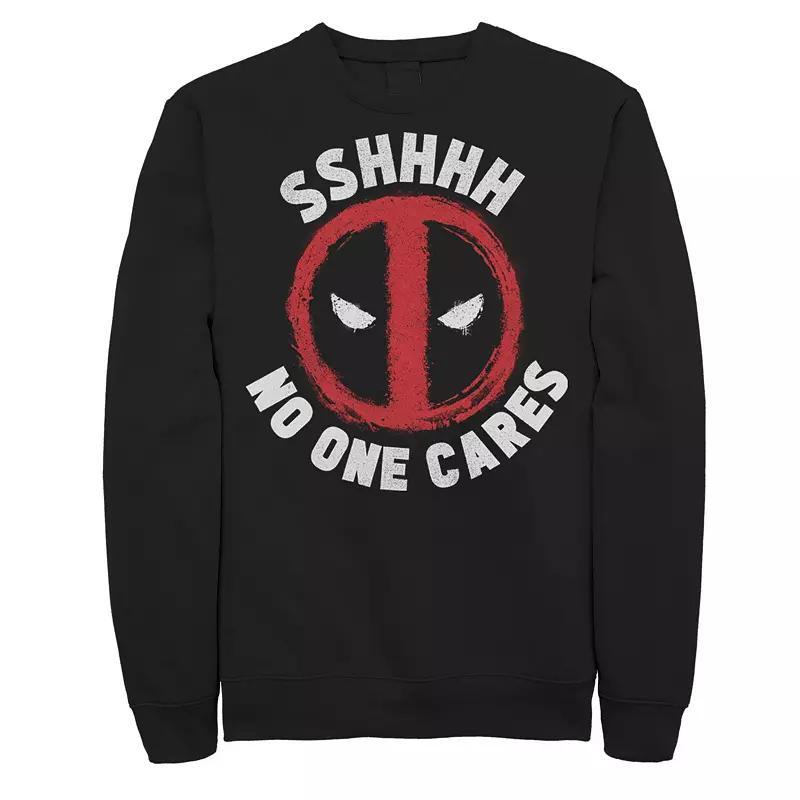 Mens Deadpool No One Cares Logo Sweatshirt Product Image