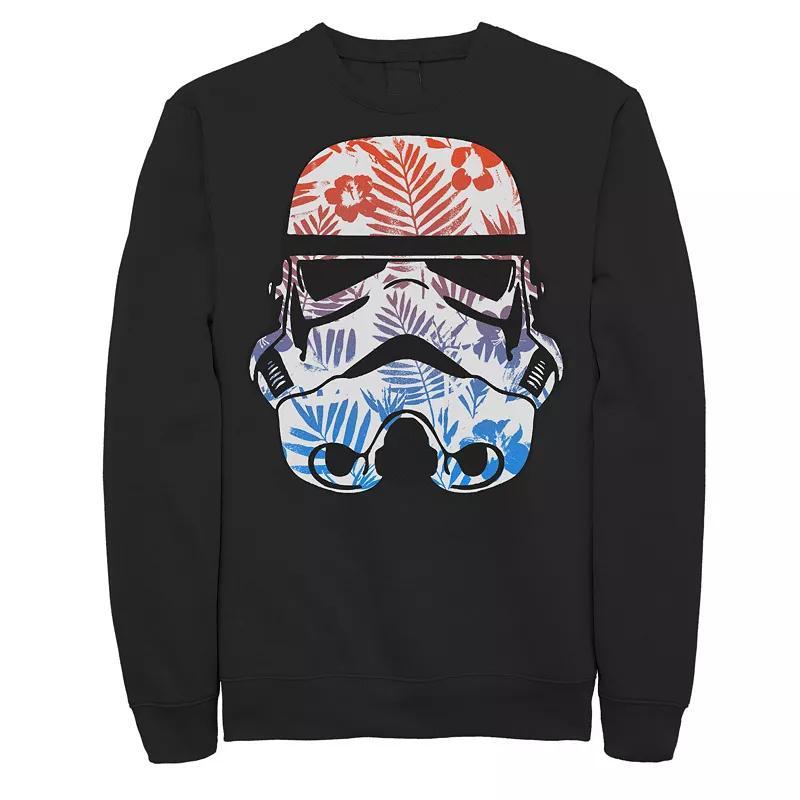 Mens Star Wars Paradise Floral Palms Stormtrooper Helmet Sweatshirt Product Image