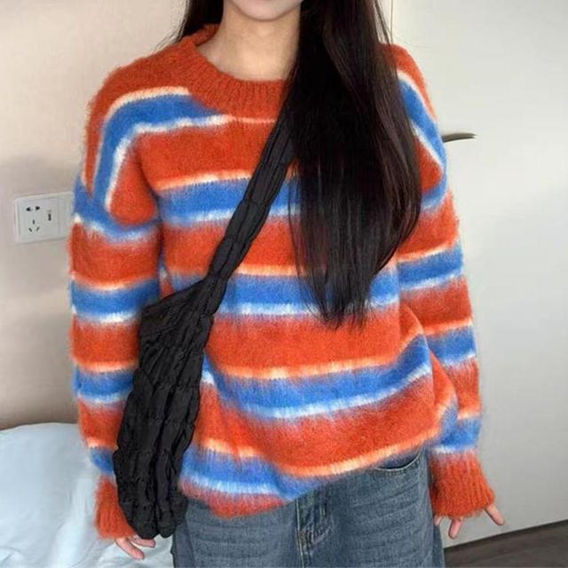 Crewneck Striped Sweater Product Image