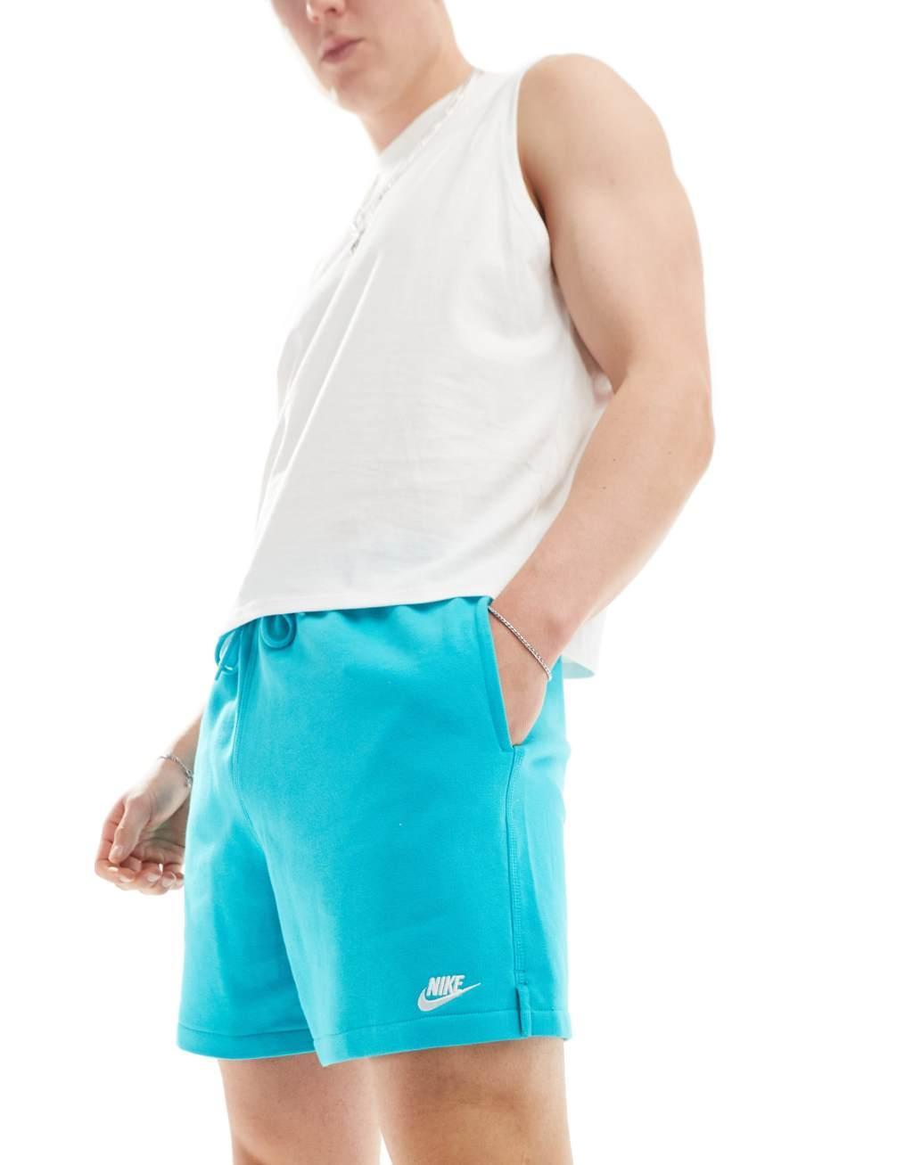 Nike Club French Terry shorts in blue Product Image