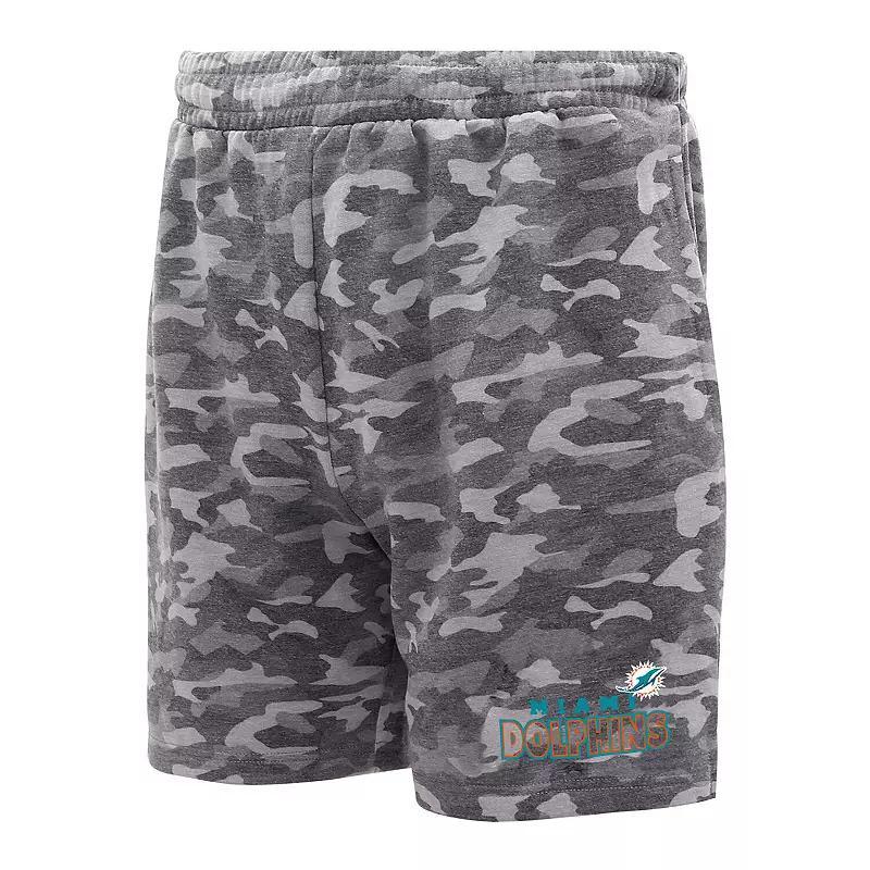 Mens Concepts Sport Charcoal Pittsburgh Steelers Biscayne Camo Shorts Product Image