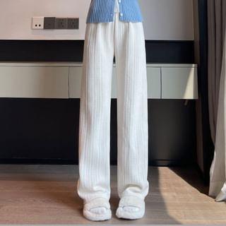 High Rise Plain Wide Leg Pants Product Image