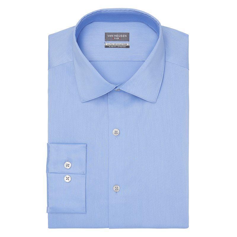 Mens Van Heusen Ultra Wrinkle-Free Slim-Fit Dress Shirt Pink Product Image