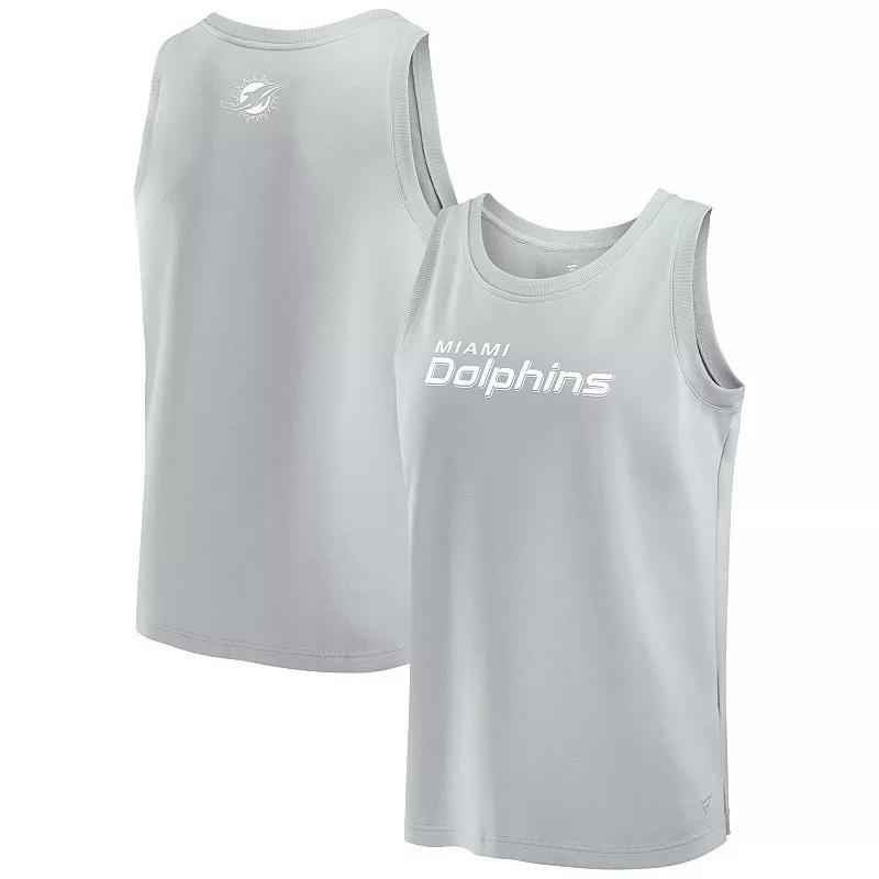 Mens Fanatics Gray Miami Dolphins Elements Tank Top Product Image