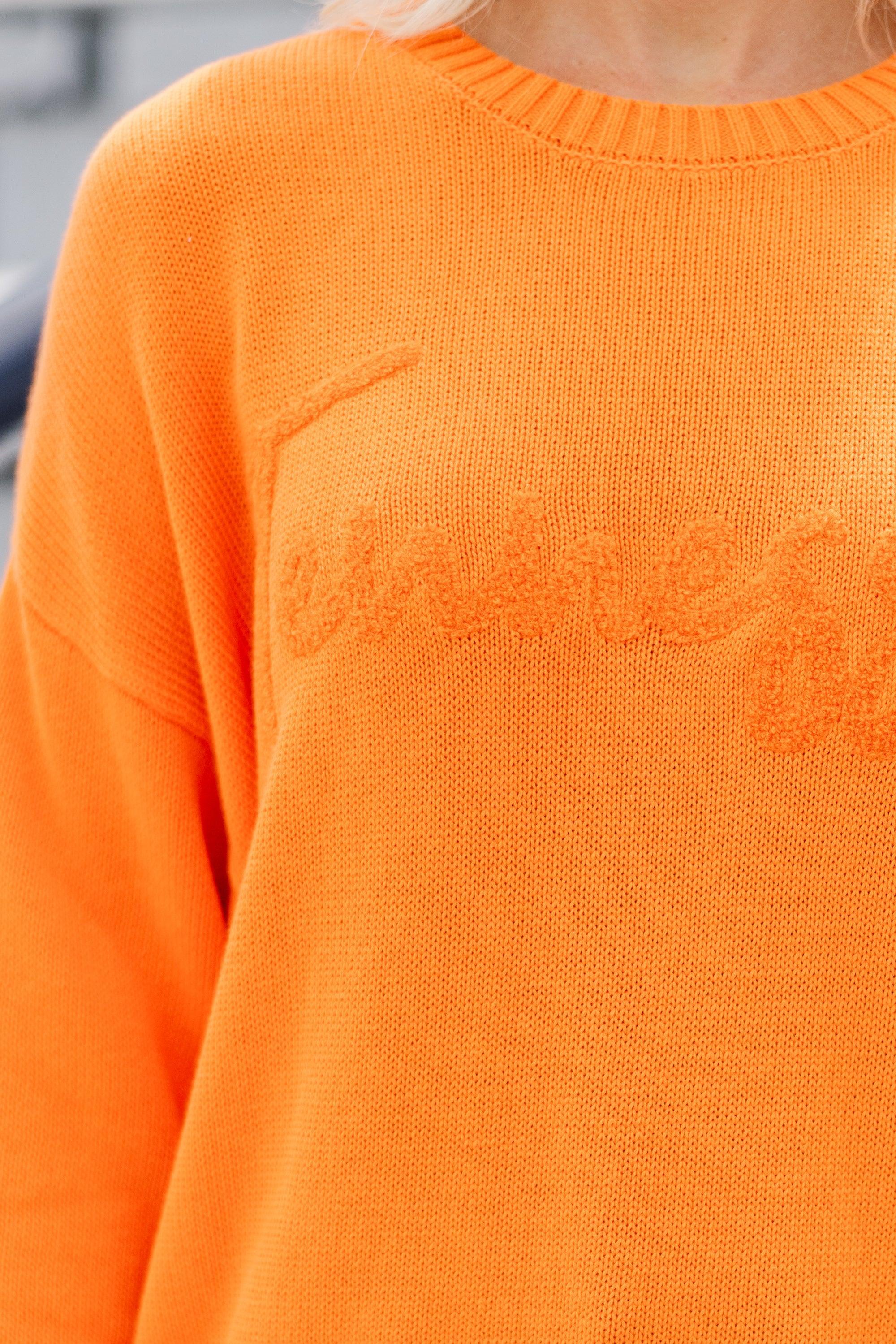 It's A Win Orange Tennessee Script Sweater Female Product Image