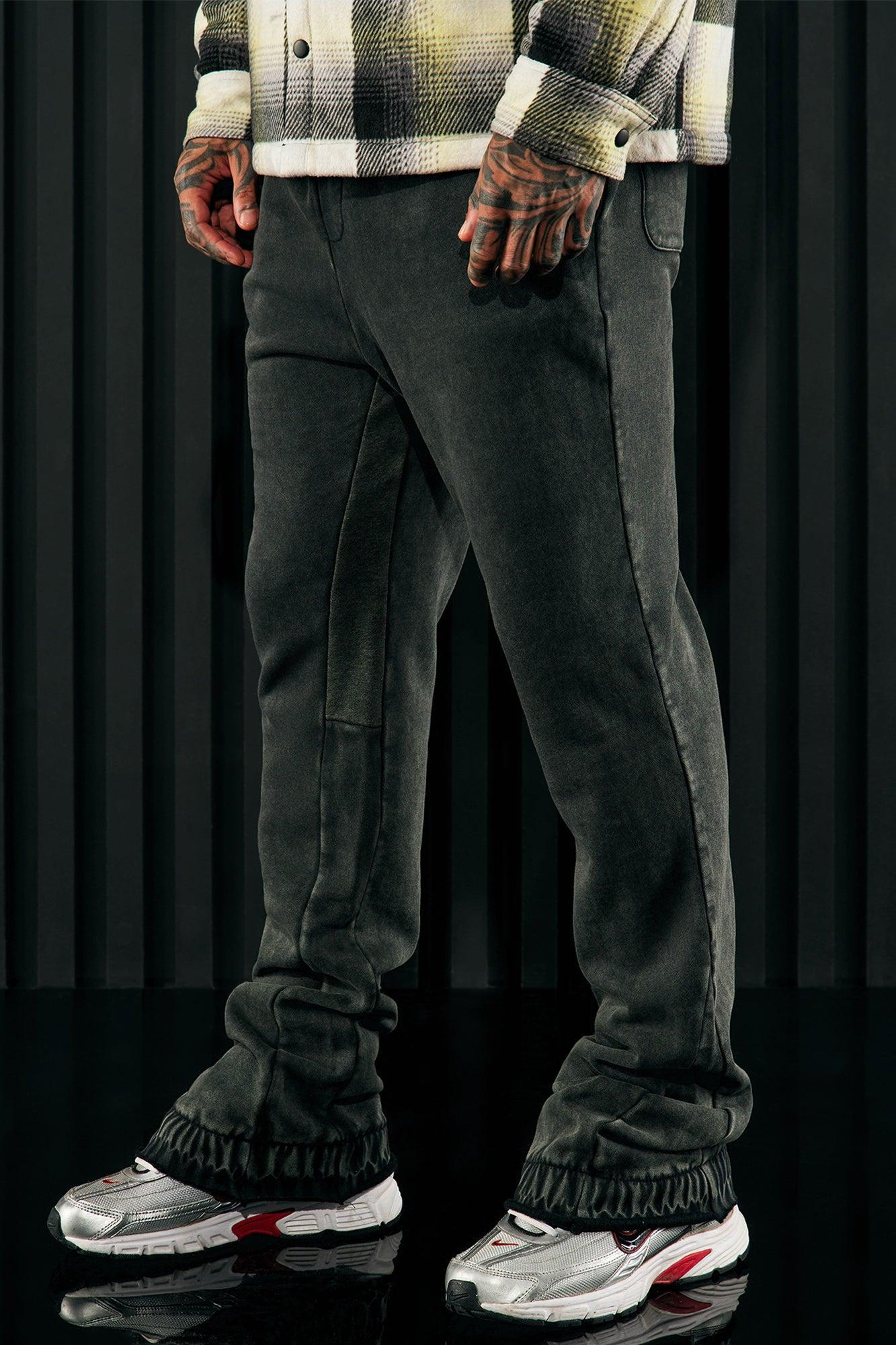 Tyson Washed Flared Sweatpant - Black Wash Product Image