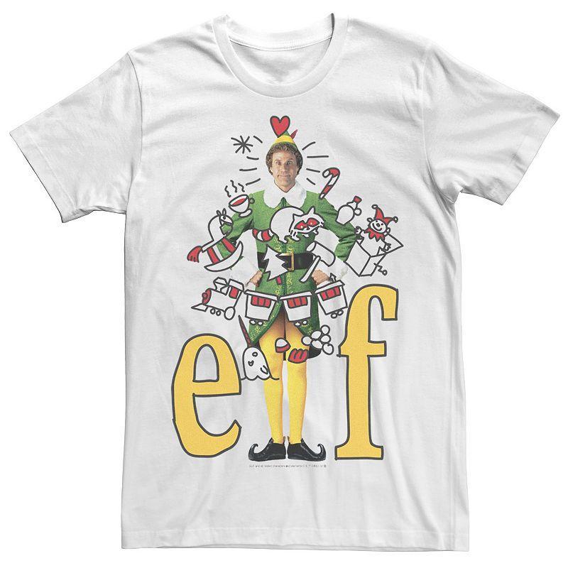 Mens Elf Doodles Short Sleeve T-shirt Product Image