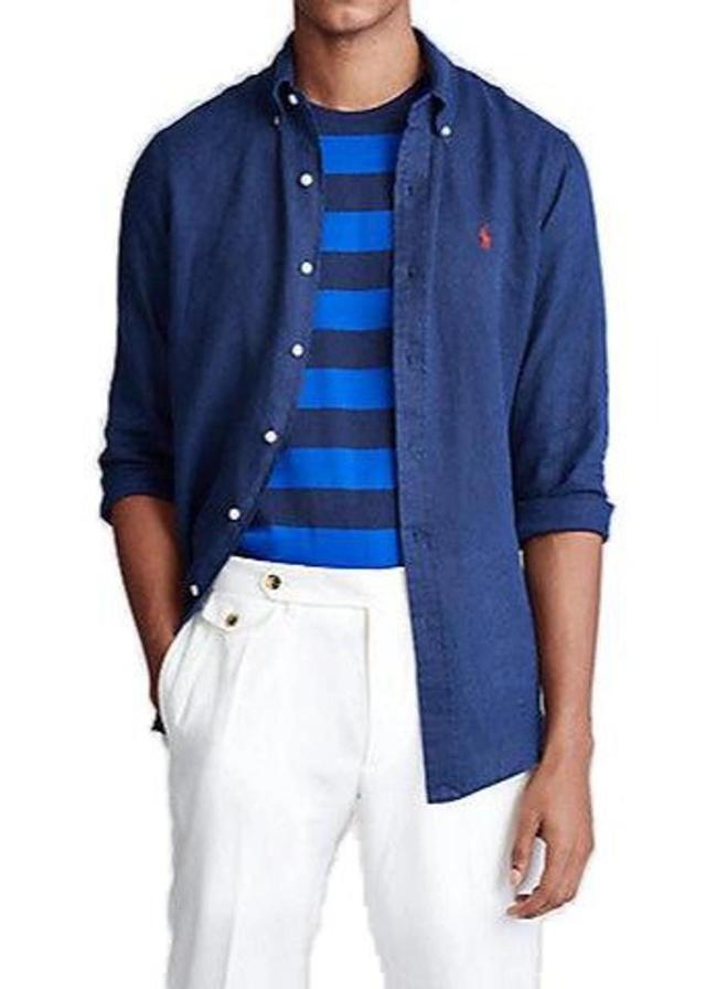 Classic Long Sleeve Shirt In Blue Product Image