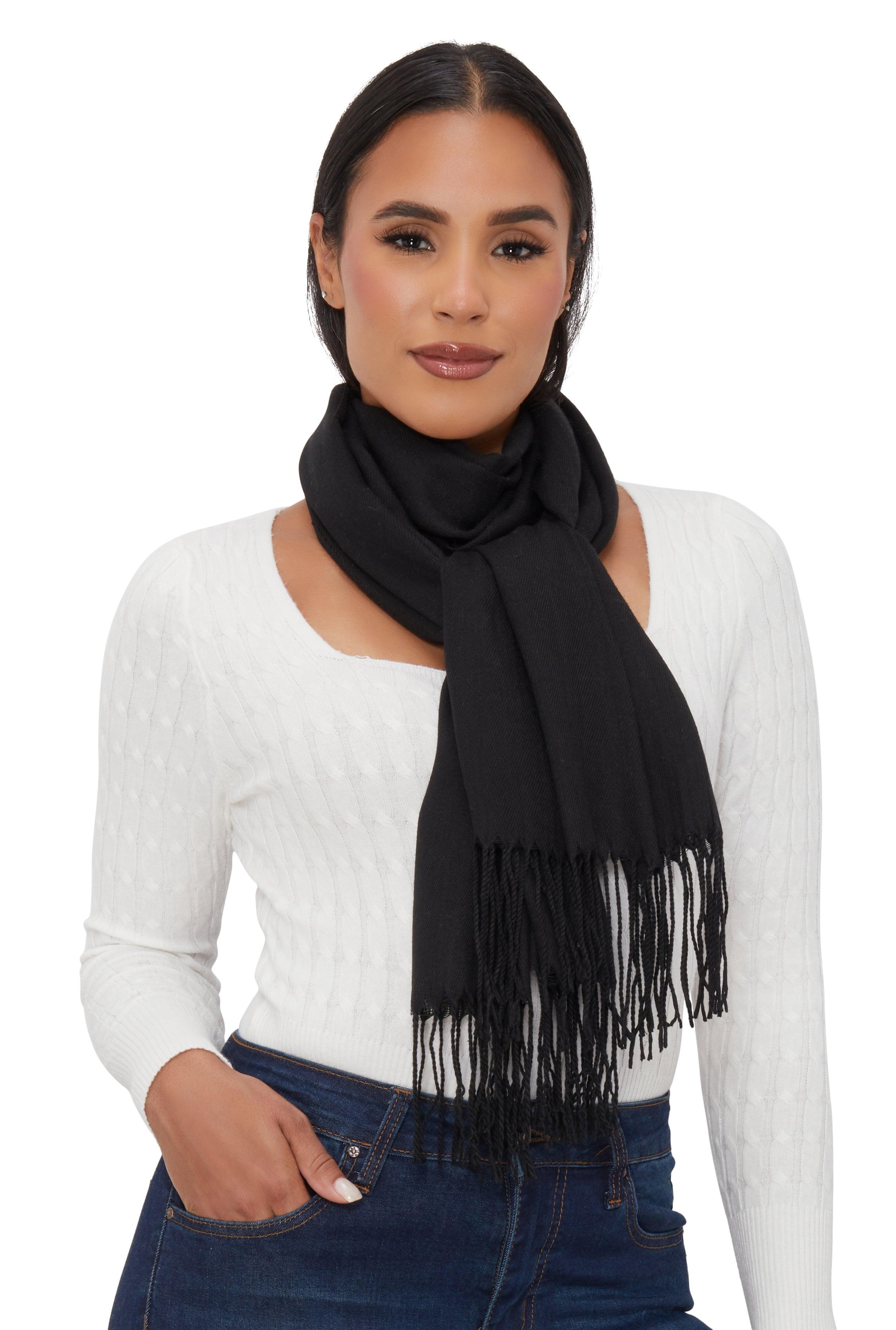 Solid Pashmina Scarf Female Product Image