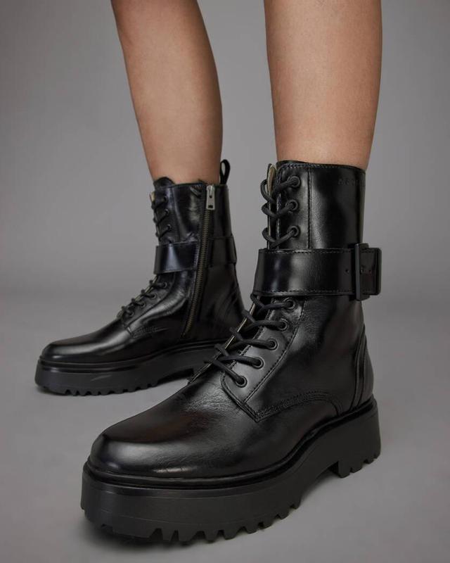 Onyx Leather Boots Product Image