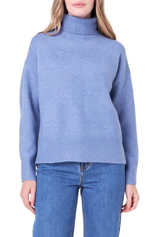 English Factory Notch Hem Turtleneck Sweater Product Image